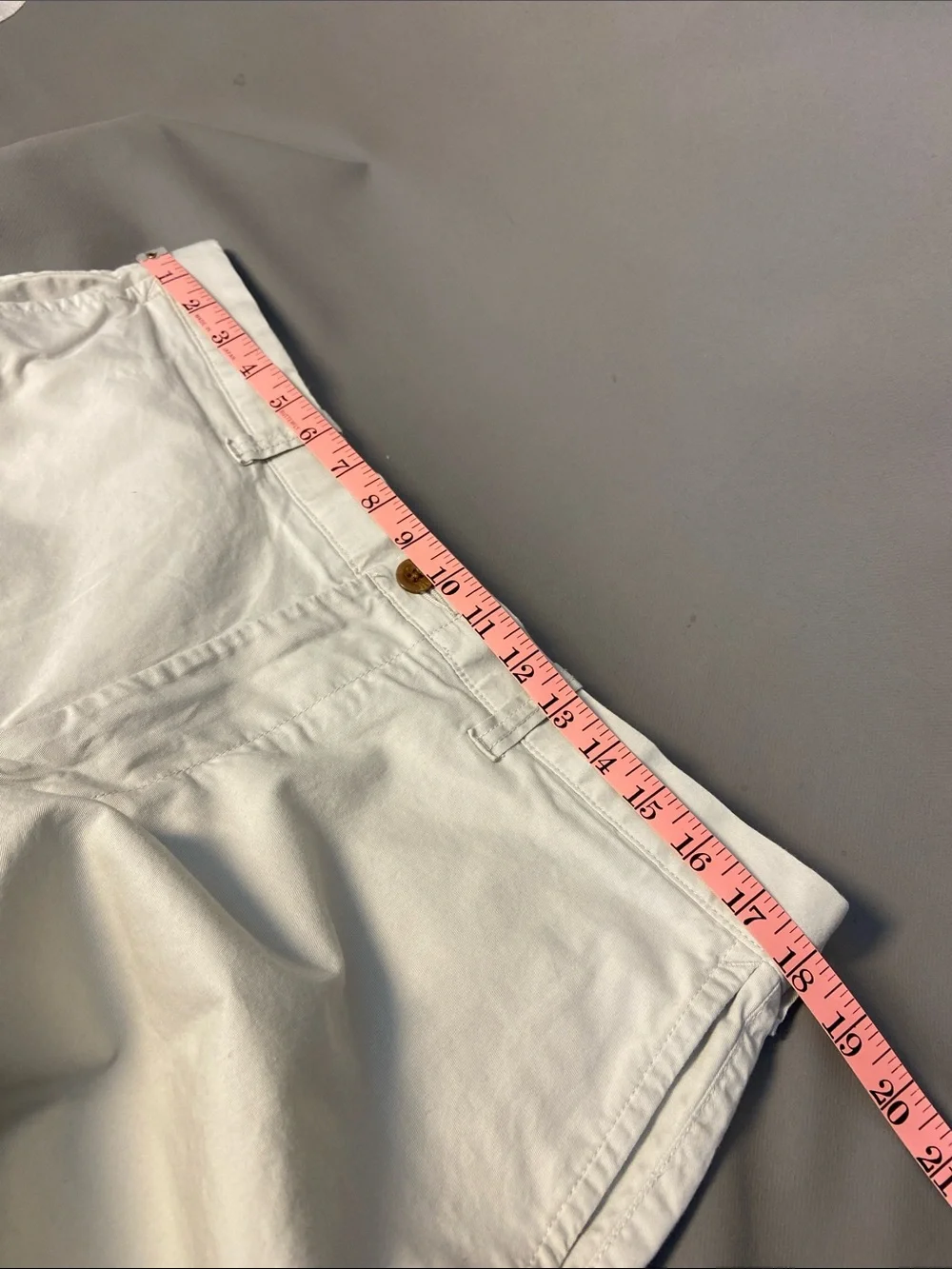 J. Crew White Flat Front Cotton Chino Shorts